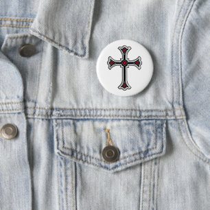 Christliches Kreuz Button