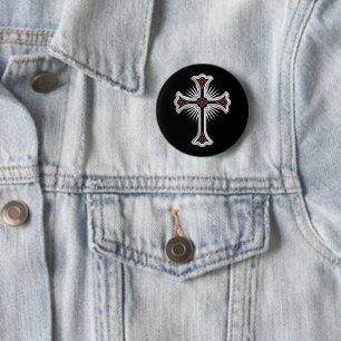 Christliches Kreuz Button