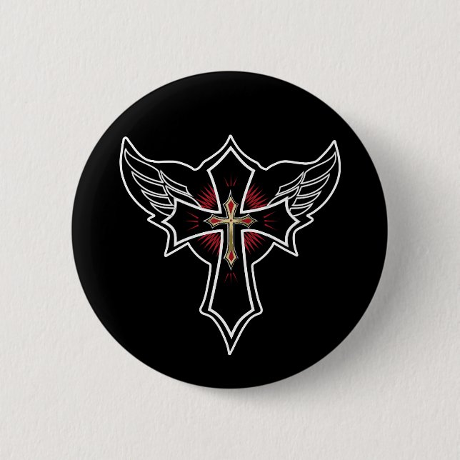 Christliches Kreuz Button (Vorderseite)
