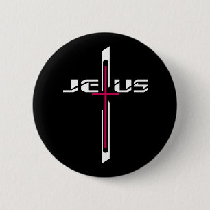 Christliches Kreuz Button