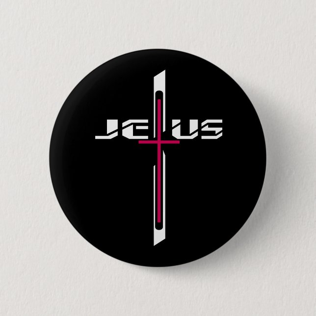 Christliches Kreuz Button (Vorderseite)