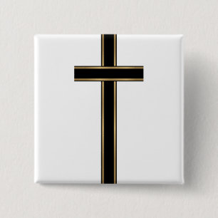 Christliches Kreuz Button