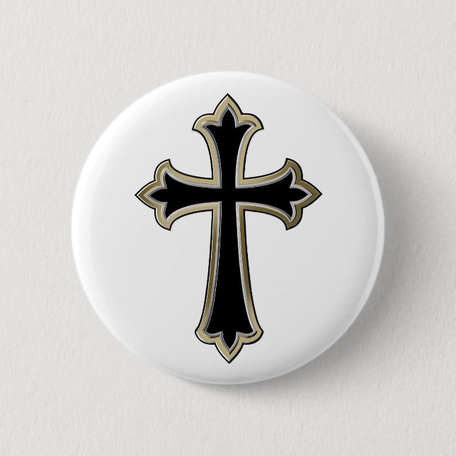 Christliches Kreuz Button (Vorderseite)