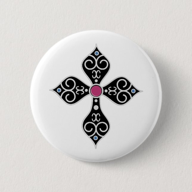 Christliches Kreuz Button (Vorderseite)
