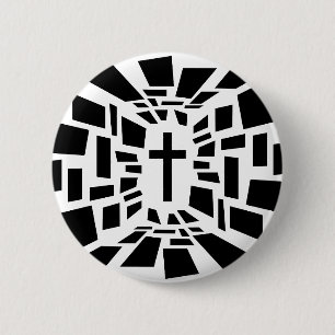 Christliches Kreuz Button