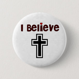 Christliches Kreuz Button
