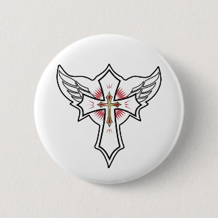 Christliches Kreuz Button