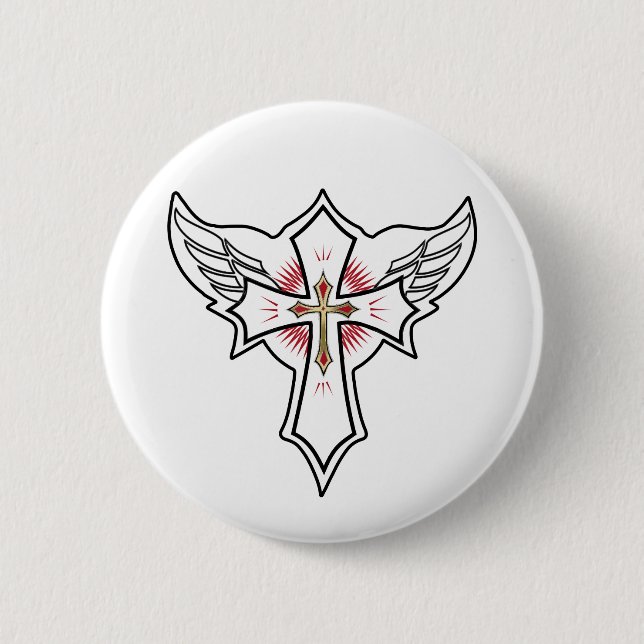 Christliches Kreuz Button (Vorderseite)