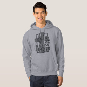 Christliches Kreuz Christi in Steingrau Hoodie