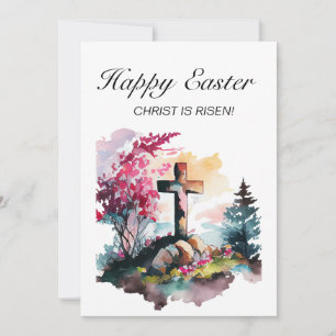 Christliches Kreuz Christus auferstanden Frohe Ost Feiertagskarte