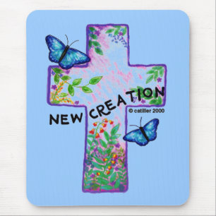 Christliches Kreuz der Neuschöpfung Mousepad