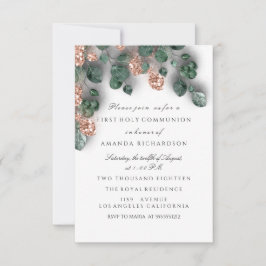 Christliches Kreuz der weißen Rose Einladung