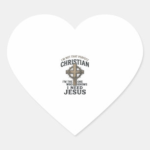 Christliches Kreuz Dornenkrone Vintage-Glaubens-Sh Herz-Aufkleber
