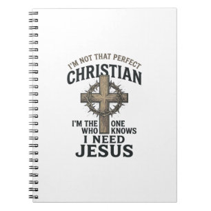 Christliches Kreuz Dornenkrone Vintage-Glaubens-Sh Notizblock