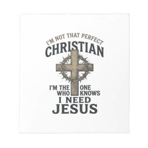 Christliches Kreuz Dornenkrone Vintage-Glaubens-Sh Notizblock