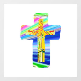 Christliches Kreuz Fensteraufkleber