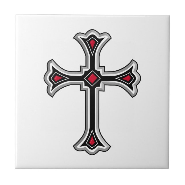 Christliches Kreuz Fliese (Vorderseite)