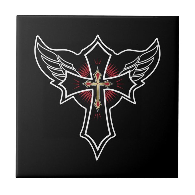 Christliches Kreuz Fliese (Vorderseite)