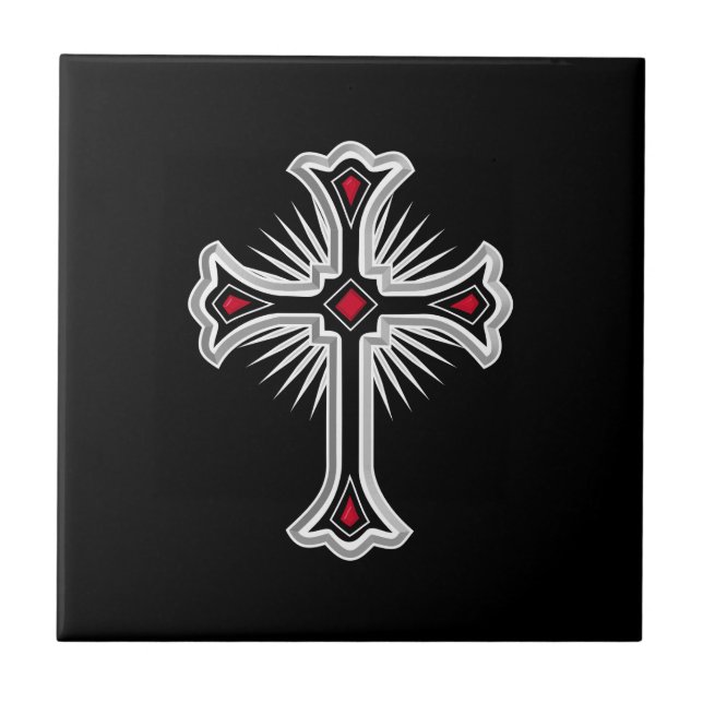 Christliches Kreuz Fliese (Vorderseite)
