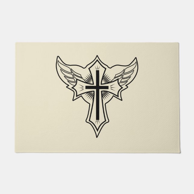 Christliches Kreuz Fußmatte (Vorderseite)