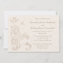 Christliches Kreuz Geblüht Einladungen zur White W