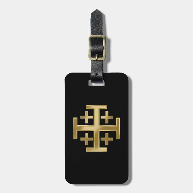 Christliches Kreuz Gepäckanhänger (Vorderseite vertikal)
