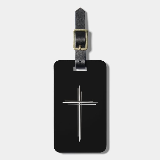 Christliches Kreuz Gepäckanhänger (Vorderseite vertikal)