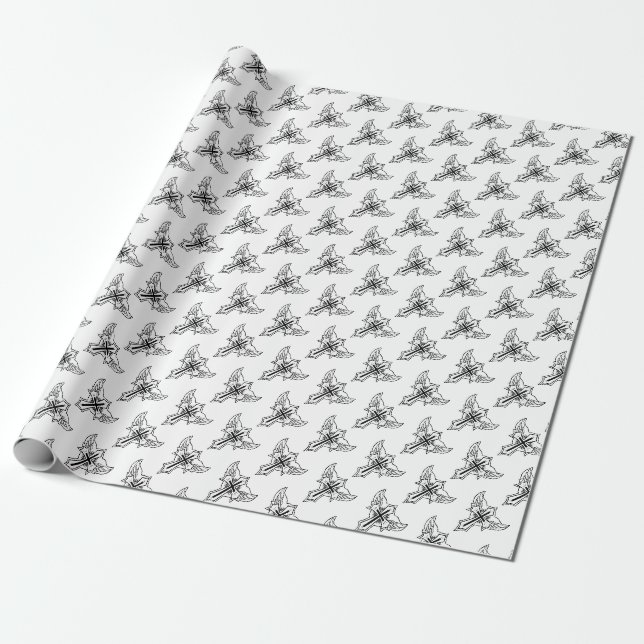 Christliches Kreuz Geschenkpapier (Ungerollt)