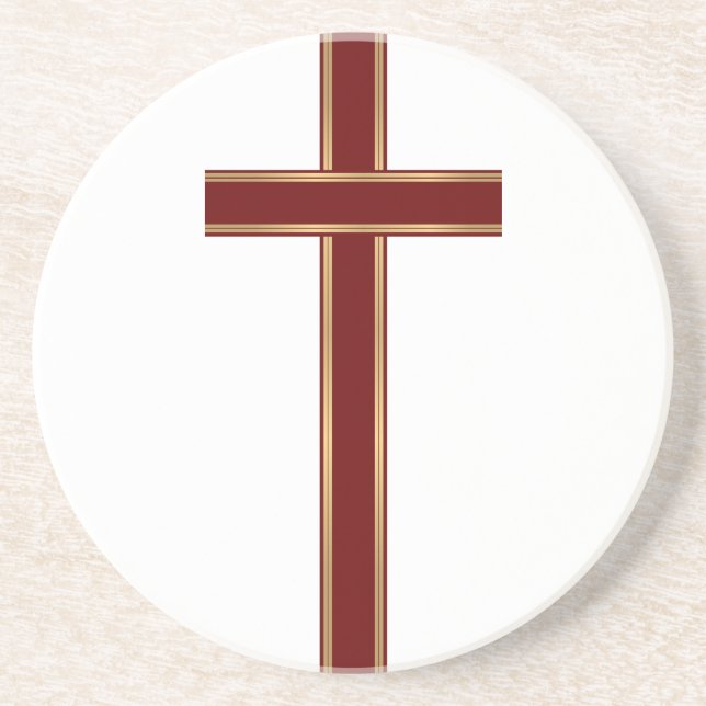 Christliches Kreuz Getränkeuntersetzer (Vorne)