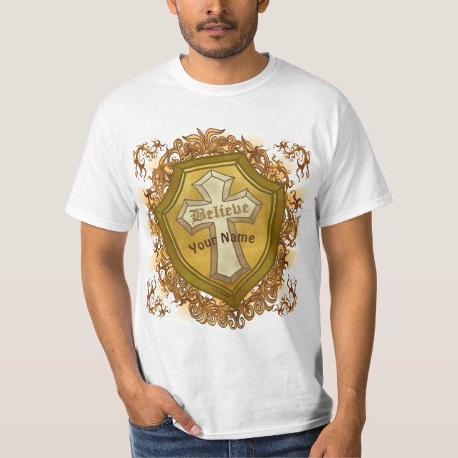 Christliches Kreuz glauben T-Shirt (Vorderseite)