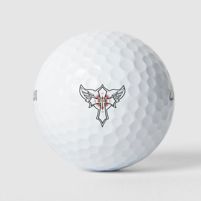 Christliches Kreuz Golfball (Vorderseite)