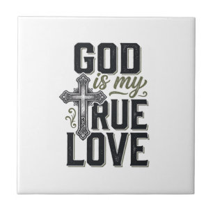 Christliches Kreuz Gott ist meine wahre Liebe Vekt Fliese