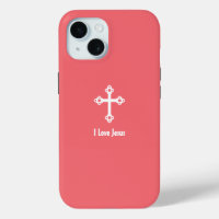 Christliches Kreuz I Liebe Jesus Rosa Rot