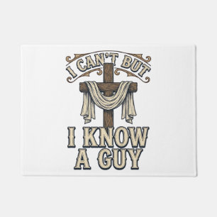 Christliches Kreuz Ich Kenne Einen Typ Vintage-Shi Fußmatte