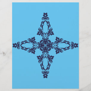 Christliches Kreuz in Himmelblau-Kunst Flyer