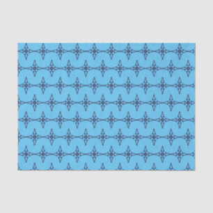 Christliches Kreuz in himmlisch blauem Kunstwerk Seidenpapier