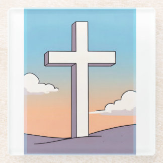 Christliches Kreuz Inspirierend Glasuntersetzer