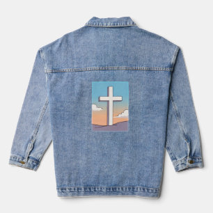 Christliches Kreuz Inspirierend Jeansjacke