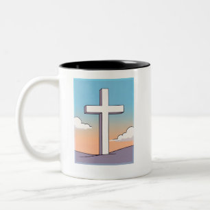 Christliches Kreuz Inspirierend Zweifarbige Tasse