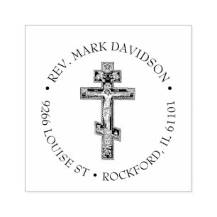 Christliches Kreuz Jesus byzantinisches Kreuzritua Gummistempel