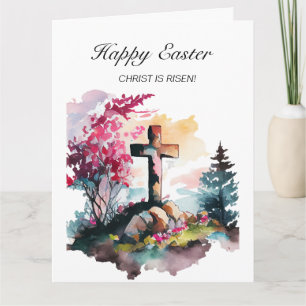 Christliches Kreuz Jesus Christus Auferstanden Fro Karte