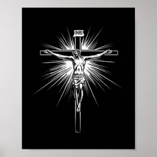 Christliches Kreuz Jesus Christus Männer Frauen Ch Poster