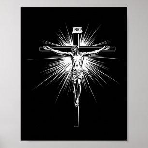 Christliches Kreuz Jesus Christus Männer Frauen Ch Poster