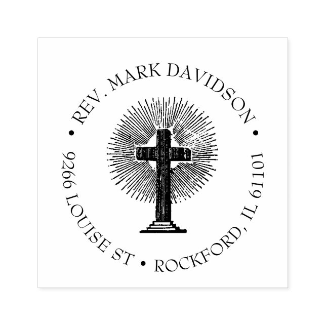 Christliches Kreuz Jesus Christus Religiöse Gummistempel (Prägung)