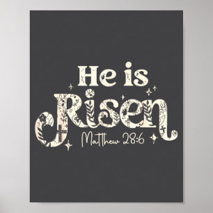 Christliches Kreuz Jesus Frohe Ostern Er ist aufer Poster