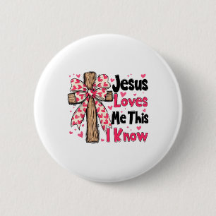 Christliches Kreuz Jesus Lieben mir Dies ich kenne Button