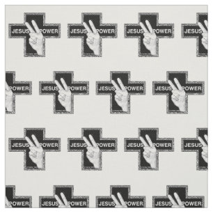 Christliches Kreuz Jesus Power Stoff