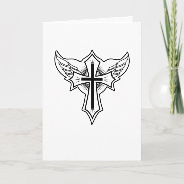 Christliches Kreuz Karte (Vorderseite)