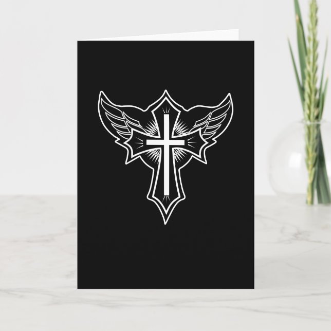 Christliches Kreuz Karte (Vorderseite)