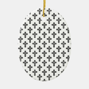 Christliches Kreuz Keramikornament